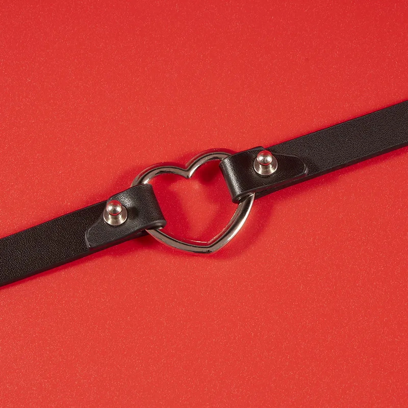 Alternative toy metal love neck collar SM bondage training torture equipment male and female dog slave sex toys