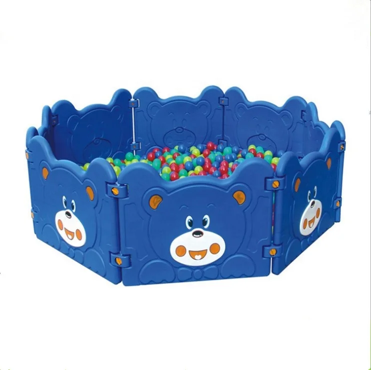 Manufacturer factory price export cartoon indoor plastic bear ball pool for home