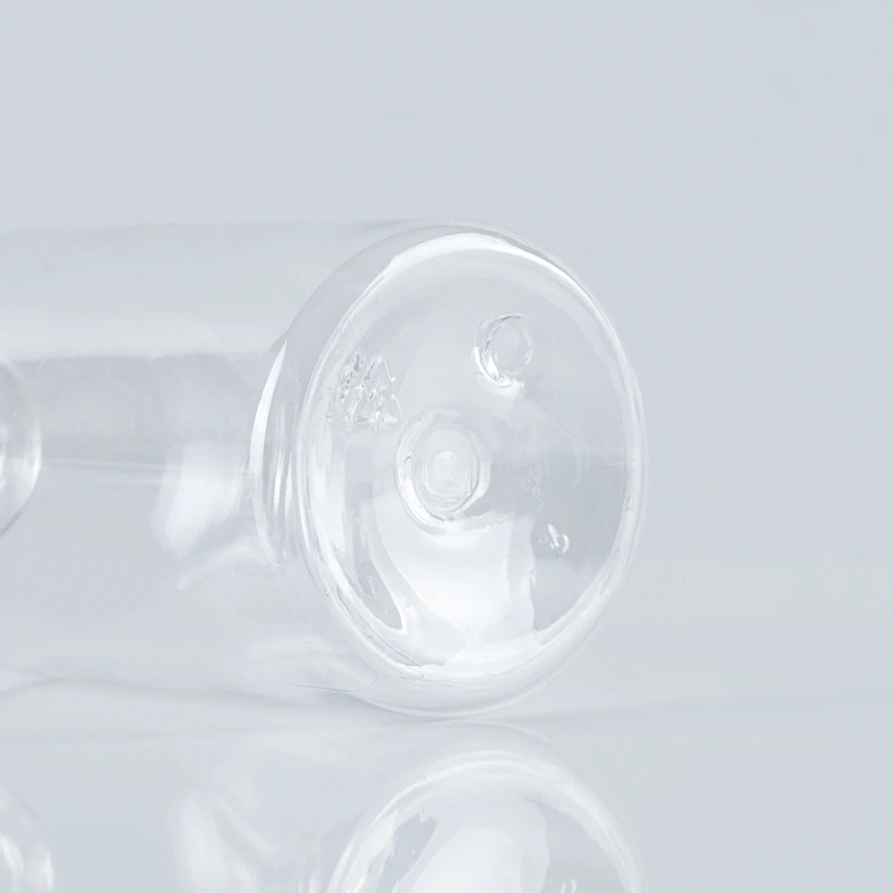 2 oz 4 oz 8 oz clear PET cylinder round glue squeeze empty cosmetic shampoo oil bottled with flip twist pump spray cap