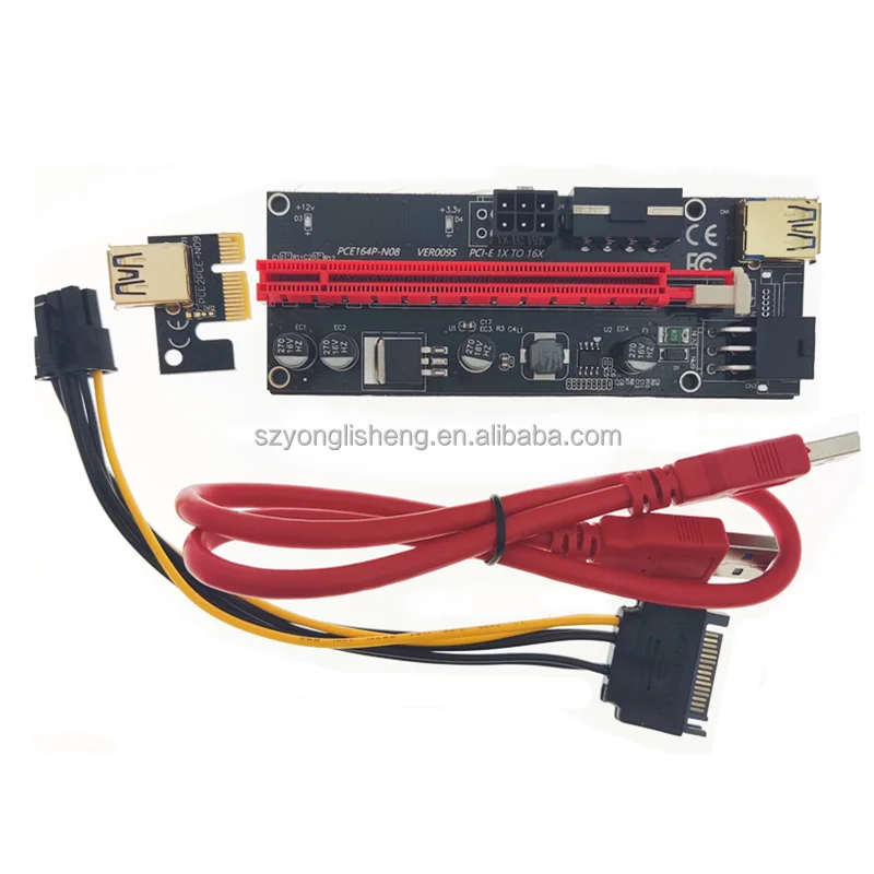 VER009S PCI-E 1X до 16X LER 009 расширитель карты для подъема видеокарты