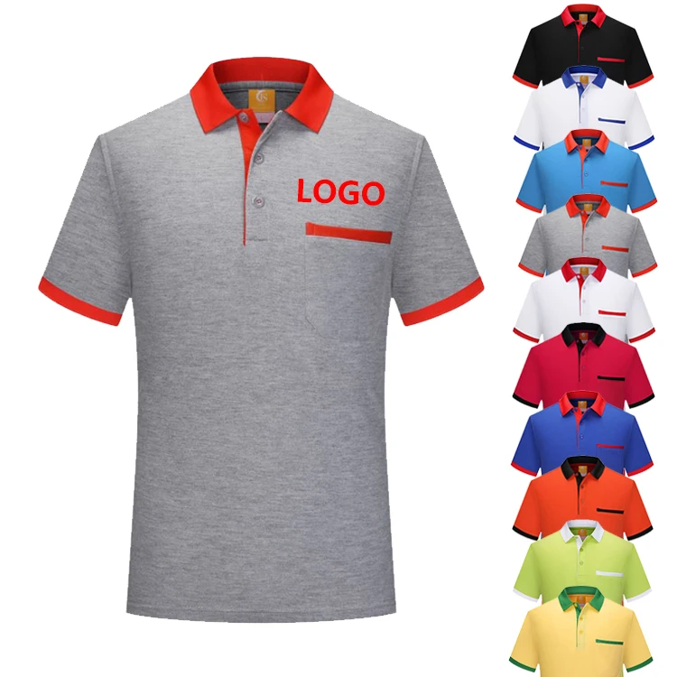 Custom Embroidery Logo Polo Shirt Short Sleeve Hotel Workwear Restaurant & Bar Uniforms