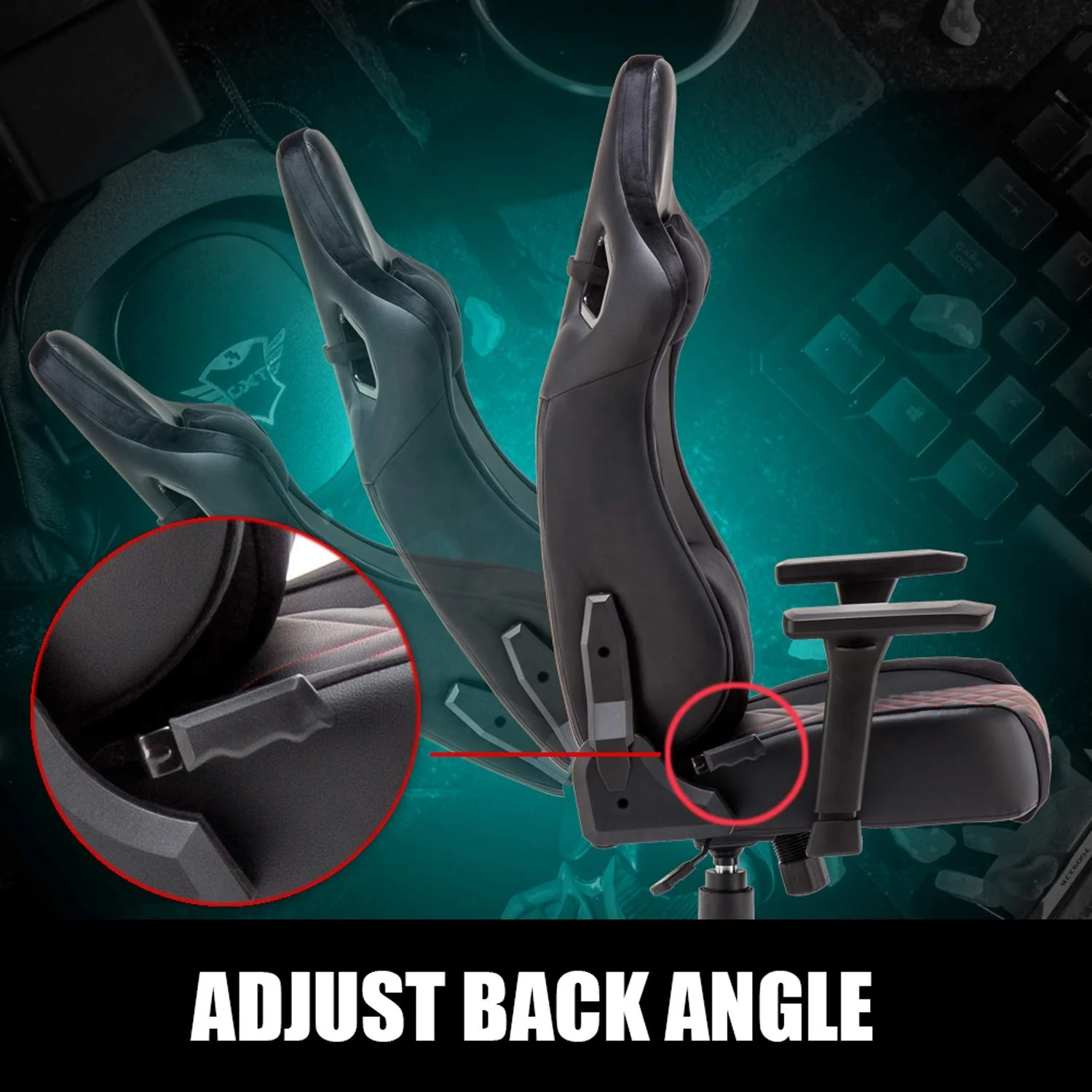 High Back Gaming Chair Ergonomic PC Computer Office Chair with 4D Adjustable Armrests Swivel Racing Black Leather Gaming Chair Customized color