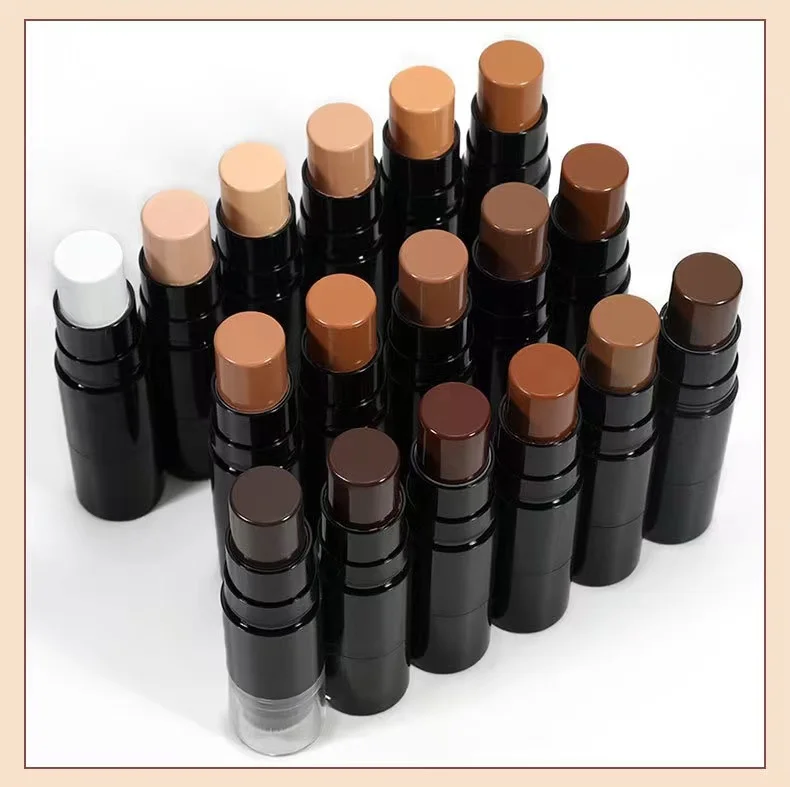 Custom Logo 17 Colors Stick Contouring Cream Body Bronzer Private Label Face Vegan Makeup Concealer Contour Stick for Black Skin