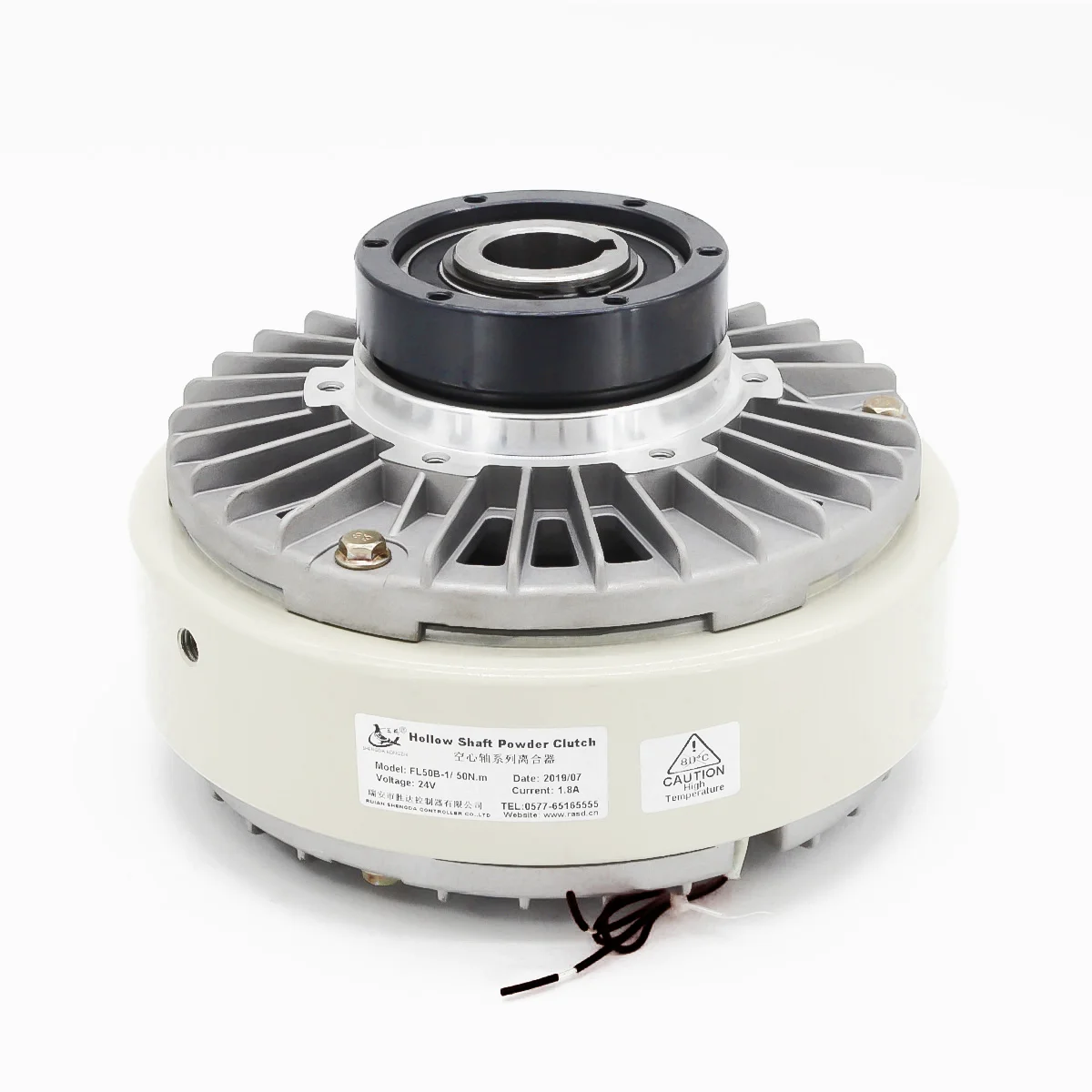 SHENGDA FL12B-1Y Factory Supply hollow shaft Magnetic Powder clutch for printing machinery Magnetic Powder clutch