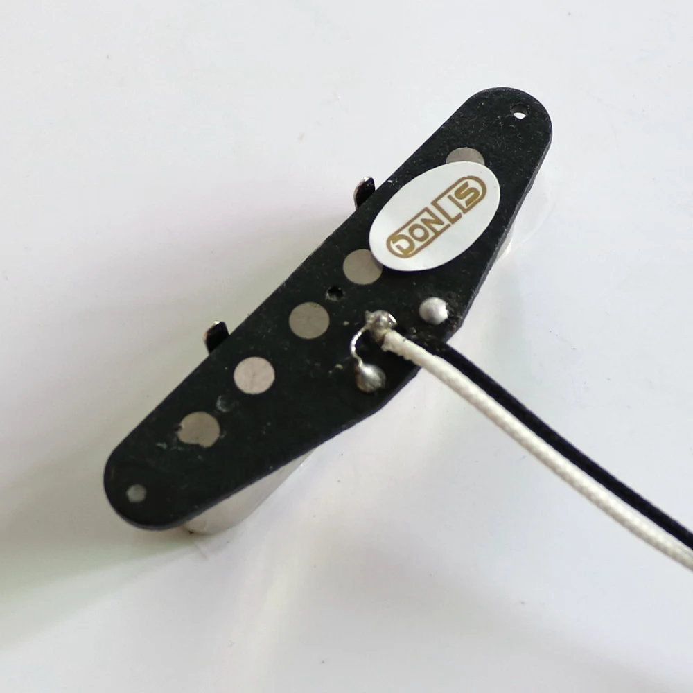 Donlis Black Flatwork Nickel Silver Cover TL guitar Pickup with Alnico 5 Magnet for Custom Guitar Building Parts