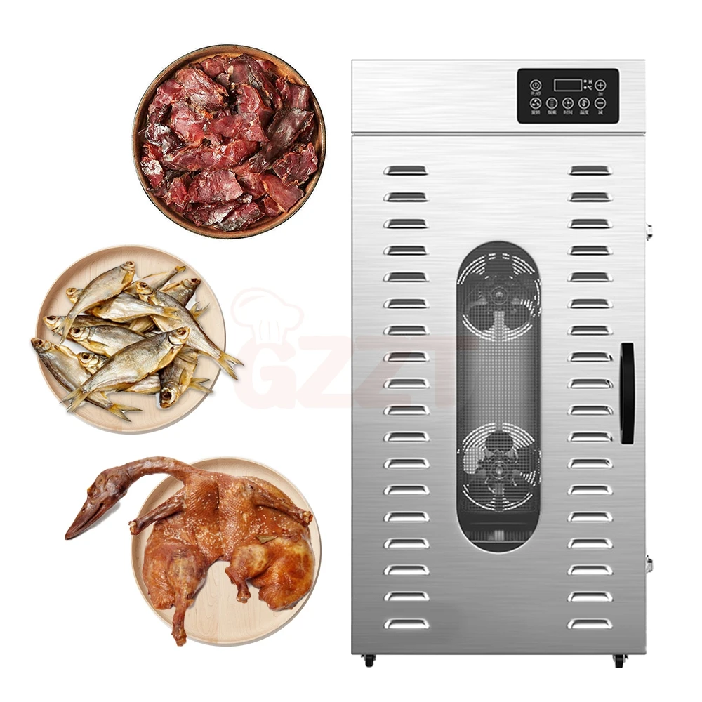 Commercial Large Rotating Salami Sausage Bacon Chicken Duck Fish Food Dryer Dehydration Dried Beef Smoking Machine