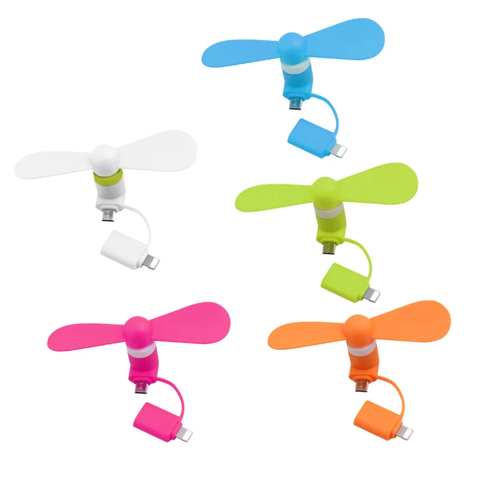 OEM Travel Portable Bendable Cooling Fan USB Cellphone Removable Mini Cooling Cooler Gadgets fan for iPhone Android Type-c Micro