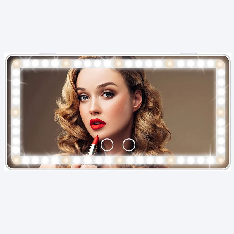 High Definition Portable LED Car Interior Mirror Auto Cosmetic Vanity Visor with Personalized Features for Beauty Use