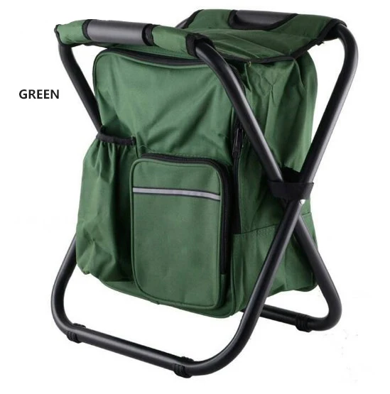 Outdoor Multi-functional Beach Fishing Camping Picnic Folding Backpack Chair Cooler Bag Hiking Backpack Foldable Picnic Chair