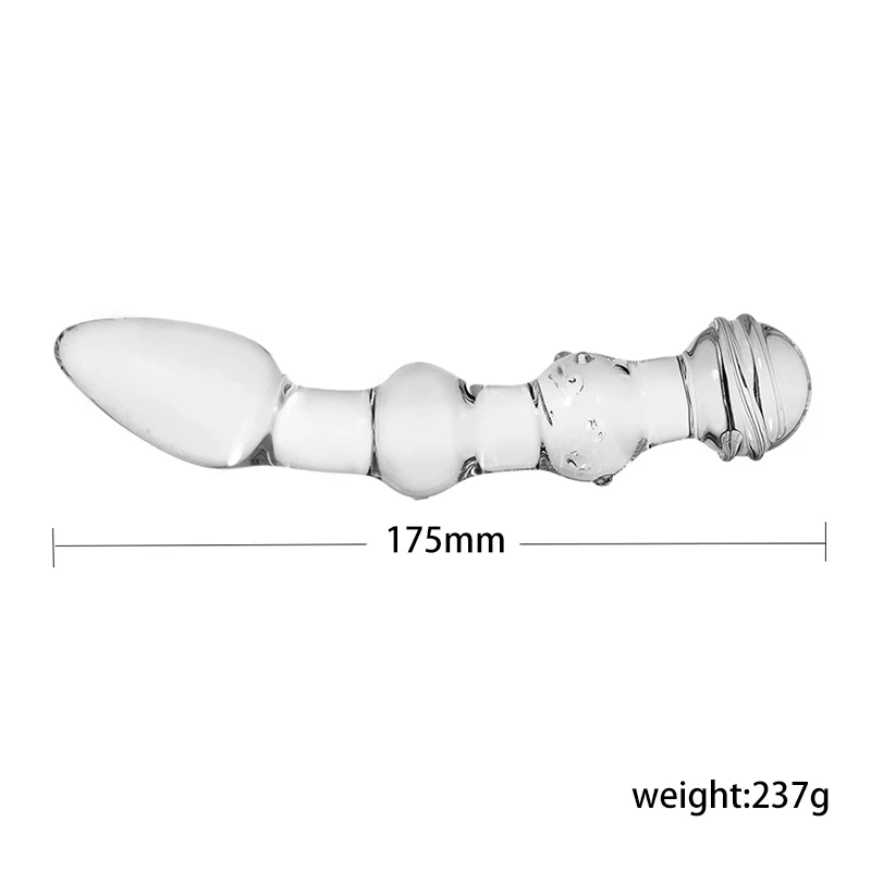Women Sex Toy Masturbation Gun Shaped Crystal Glass Dildo