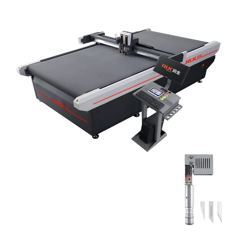 digital oscillating knife paper cutting plotter flatbed corrugated cardboard cutting table