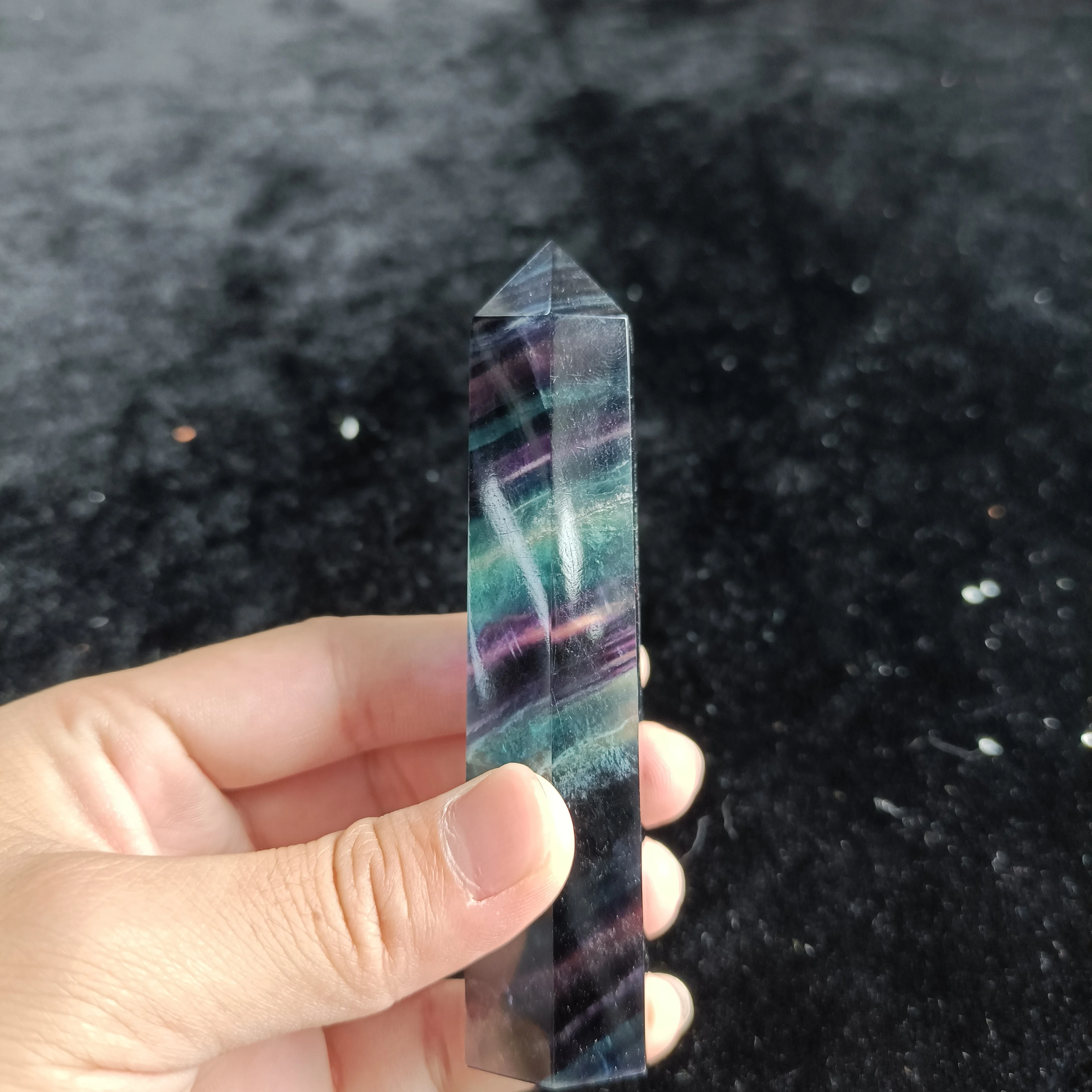 Gemstone Natural Crystal Polished Point Crystal Points Angel Aura Crystal Points Drilled