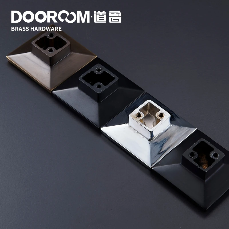 Dooroom Brass Furniture Handles Modern Square Knobs Cupboard Drawer Wardrobe Dresser Personalized Wood Grain Pulls Knobs