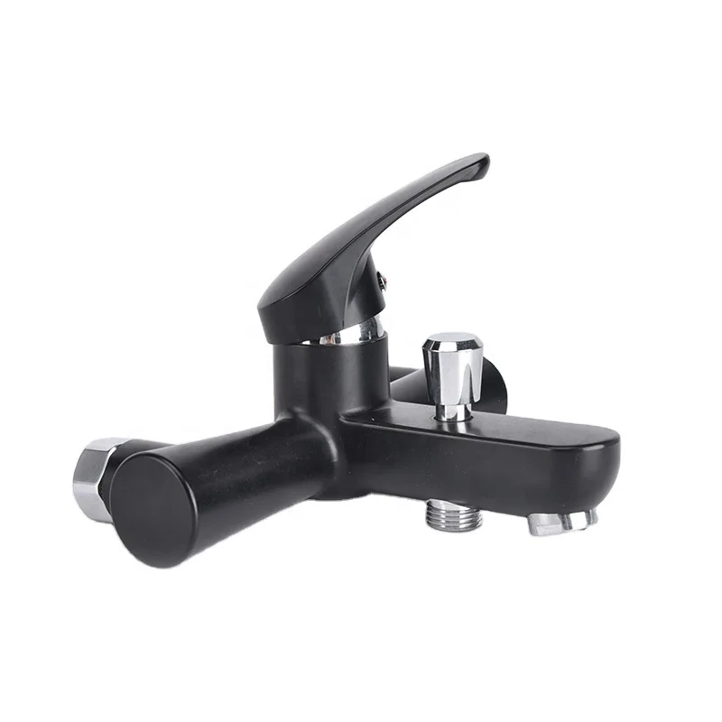 Bath Faucet chrome, Bathroom Faucet Set black Bath Shower Mixers Square Silver Heavy ABS Bathtub Faucet Contemporary Rain