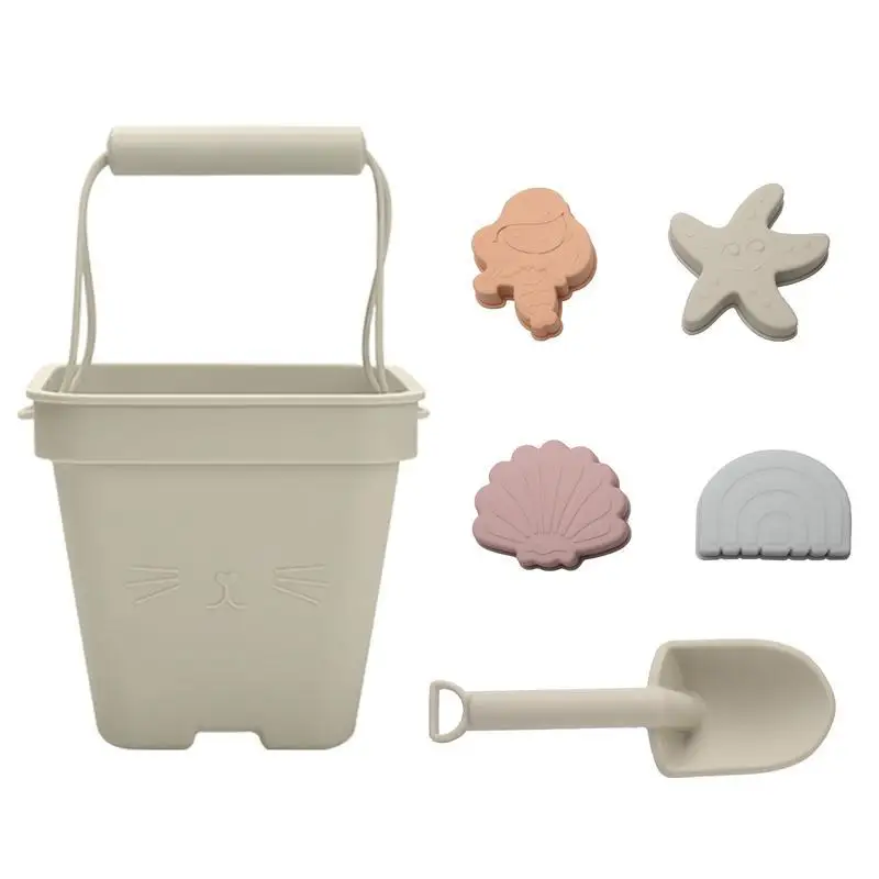 2024 New 6-Piece Silicone Beach Sand Toys For Toddlers