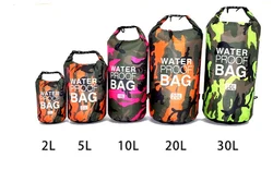 Amazon Hot Sale Unisex 2L 5L 10L 15L 20L 30L Camouflage Outdoor Travel Backpacks Waterproof Bags