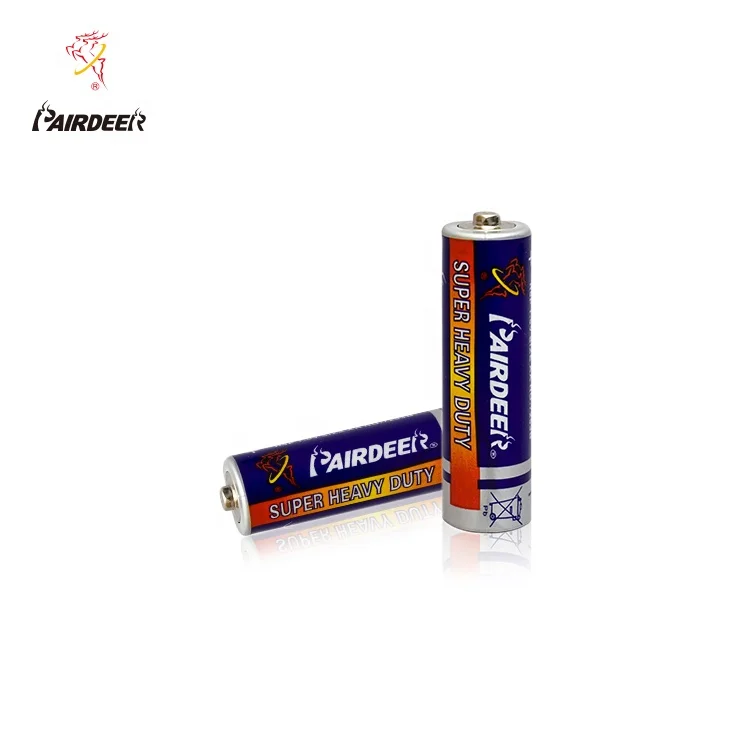 
PAIRDEER private label r6 aa size um3 1.5v carbon zinc heavy duty battery 