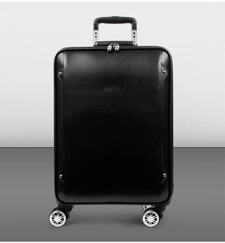 Leather Travel Suitcase Fashion Luggage Travel Bags Universal Wheels Trolley Luggage