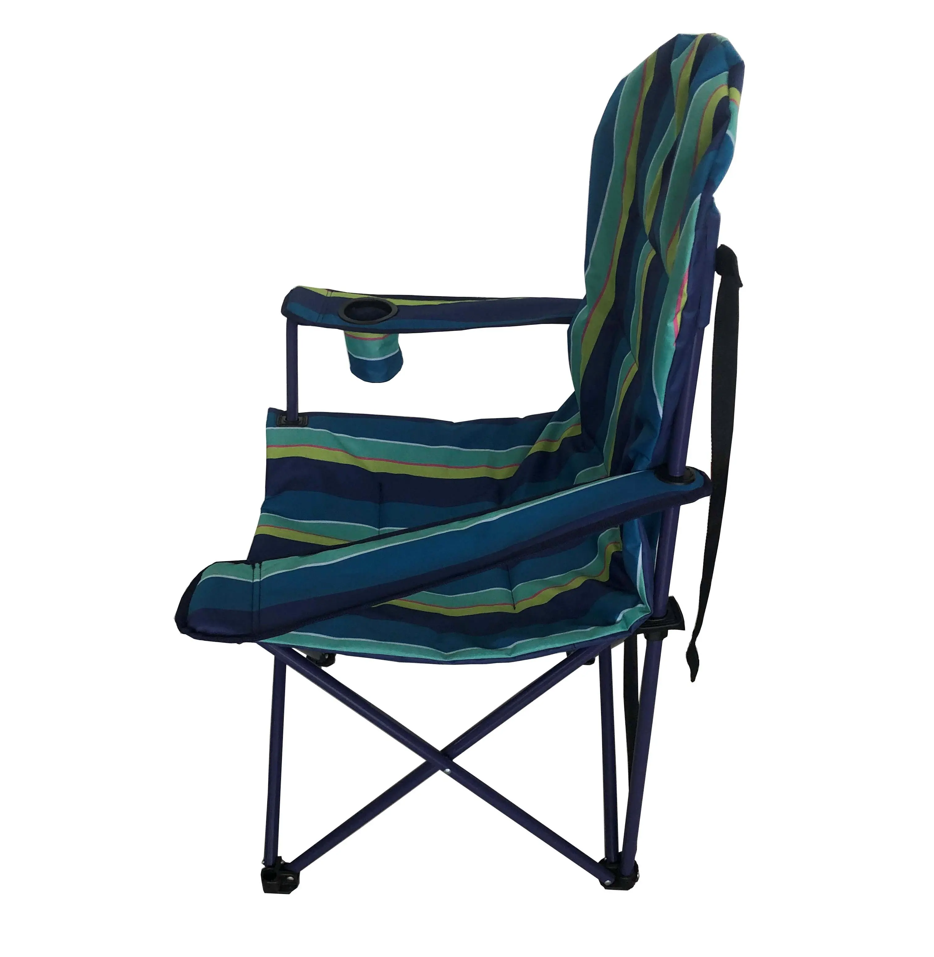 
adult sponge padded high back Lightweight easy carry folding quad chair outdoor picnic camping beach compact chair sports chair 