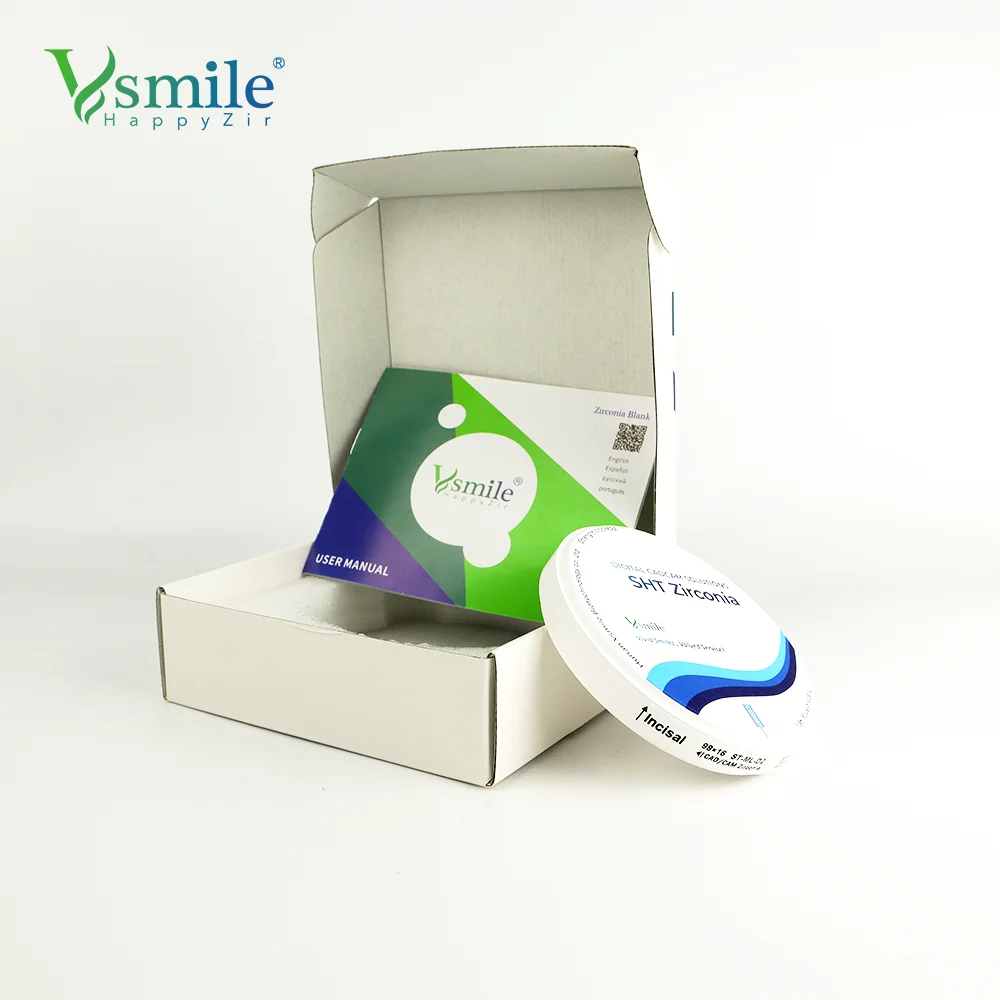 98mm Dental Zirconia Ceramics With 1350Mpa High Strength HT White Zirconium Block Dental Lab CADCAM Coping Inner Crown Materials