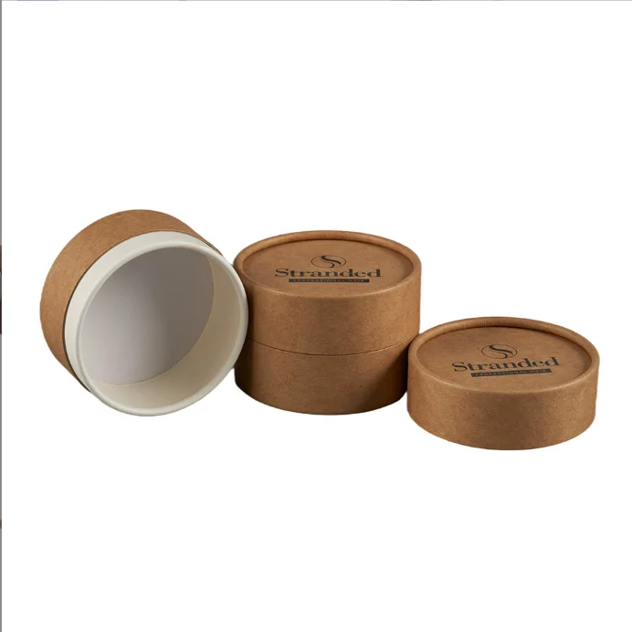 Custom Jar Tube Packaging Biodegradable Loose Leaf Tea Kraft Paper Cardboard Tube For Protein Powder Food Products