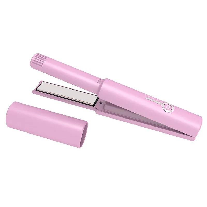Factory Price Pink Mini Hair Straightener Travel Home Wired Mini Flat Iron Portable Mini 2 in 1 Curler Hair Straightener