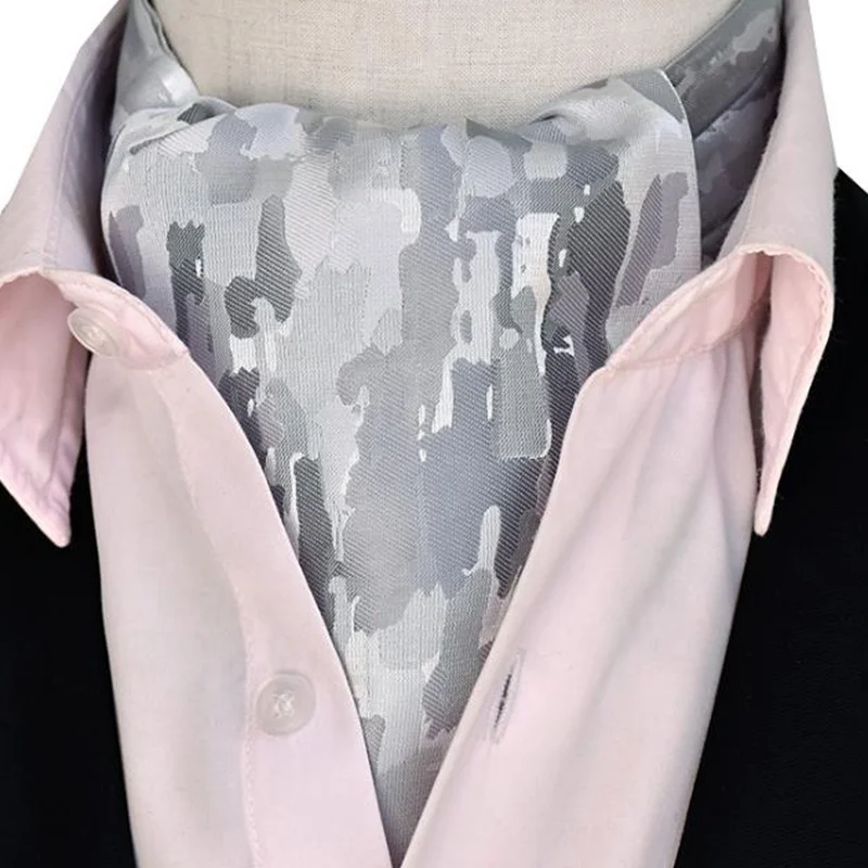 popular custom multi color polyester cravat ascot tie for men