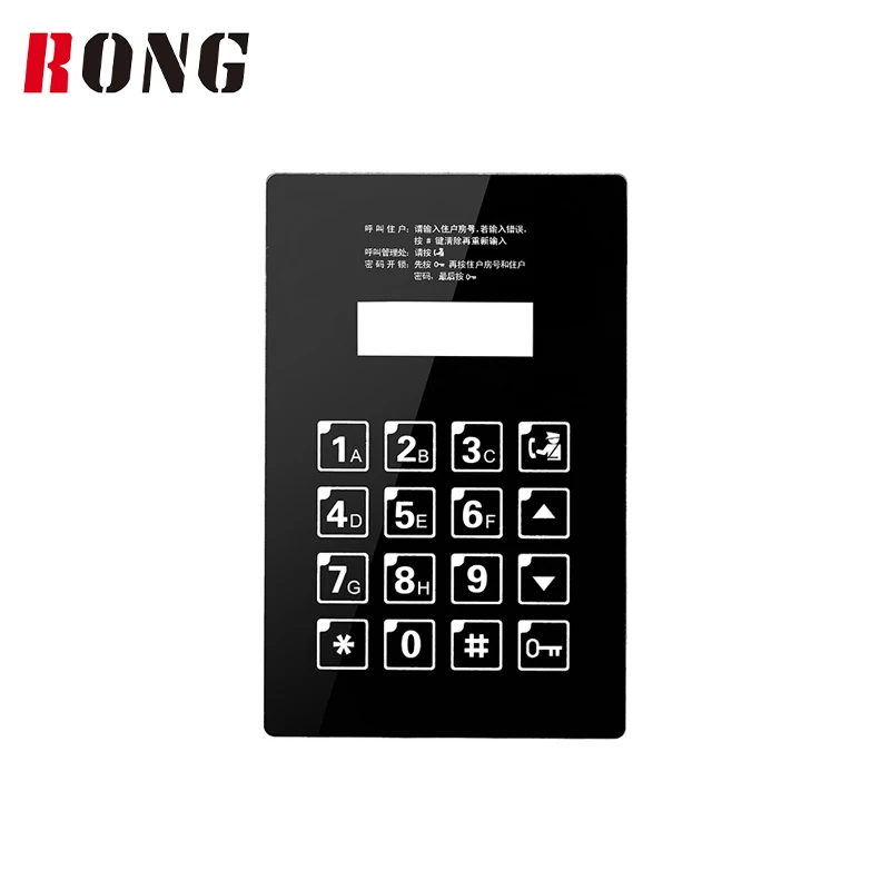 RONG OEM черный Шелковый экран высокопрочный закаленный светодиодный переключатель
