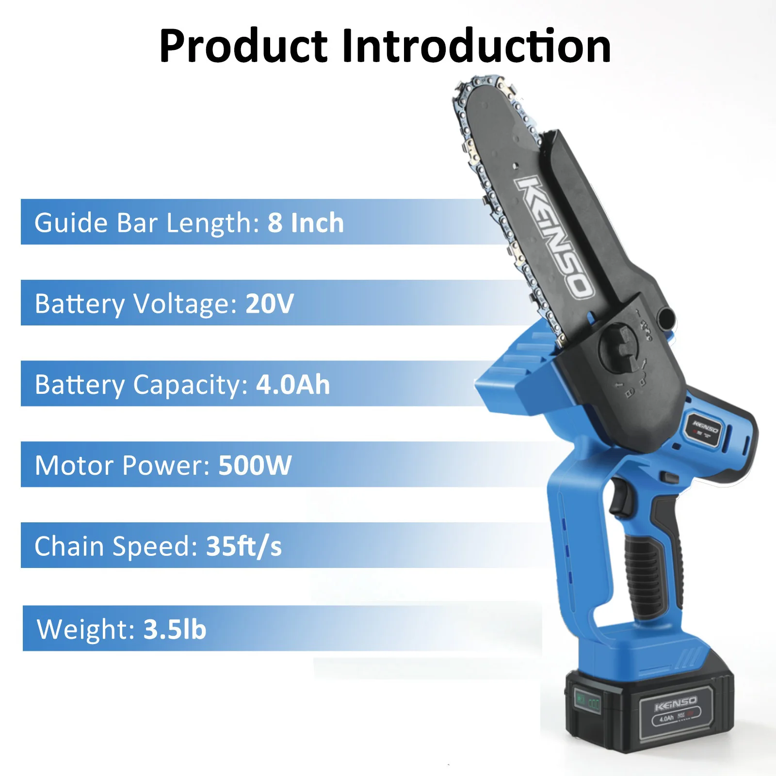 Popular  Mini Chain Saw Electric Garden Hand Tools Brush Motor Logging Cutter Pruning Garden Tool For 20V Battery