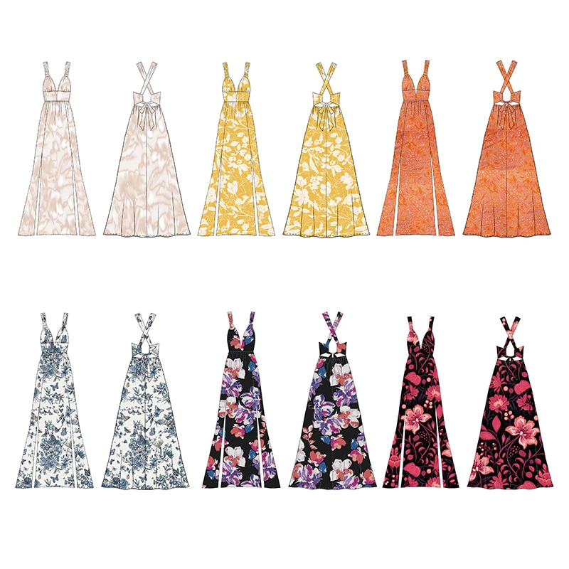 High-quality printed dresses for women brand clothing manufacturers for customs clothes