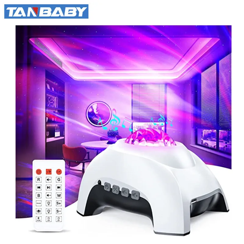 2021 newest dropshipping star aurora projector light, starry northern galaxies projector night light with remote control
