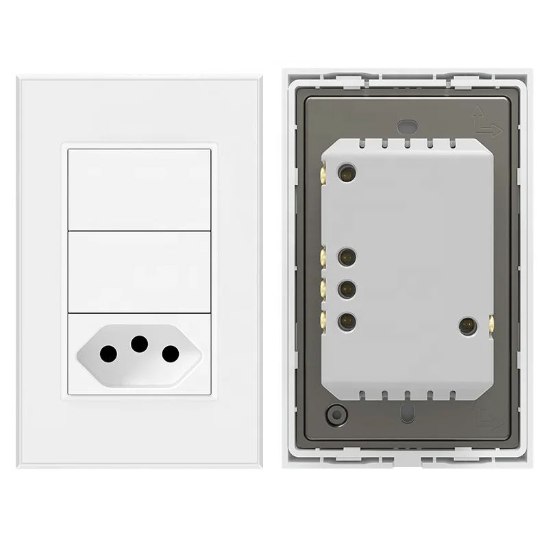 Бразильская Кнопка WiFi выключатель света Smart ZigBee WiFi переключатель ZigBee WiFi розетка умный выключатель умная розетка