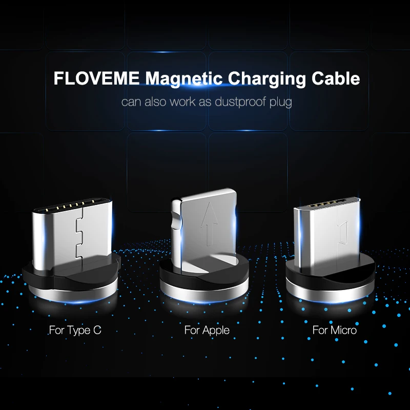 Бесплатная доставка 1 образец ок CE FCC ROHS 3 в USB Магнитный кабель для iPhone/USB/Type C FLOVEME м
