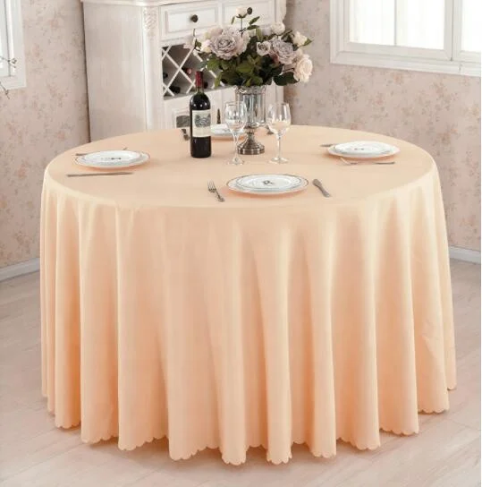 Hotel table linen 100% polyester solid color round table cloth
