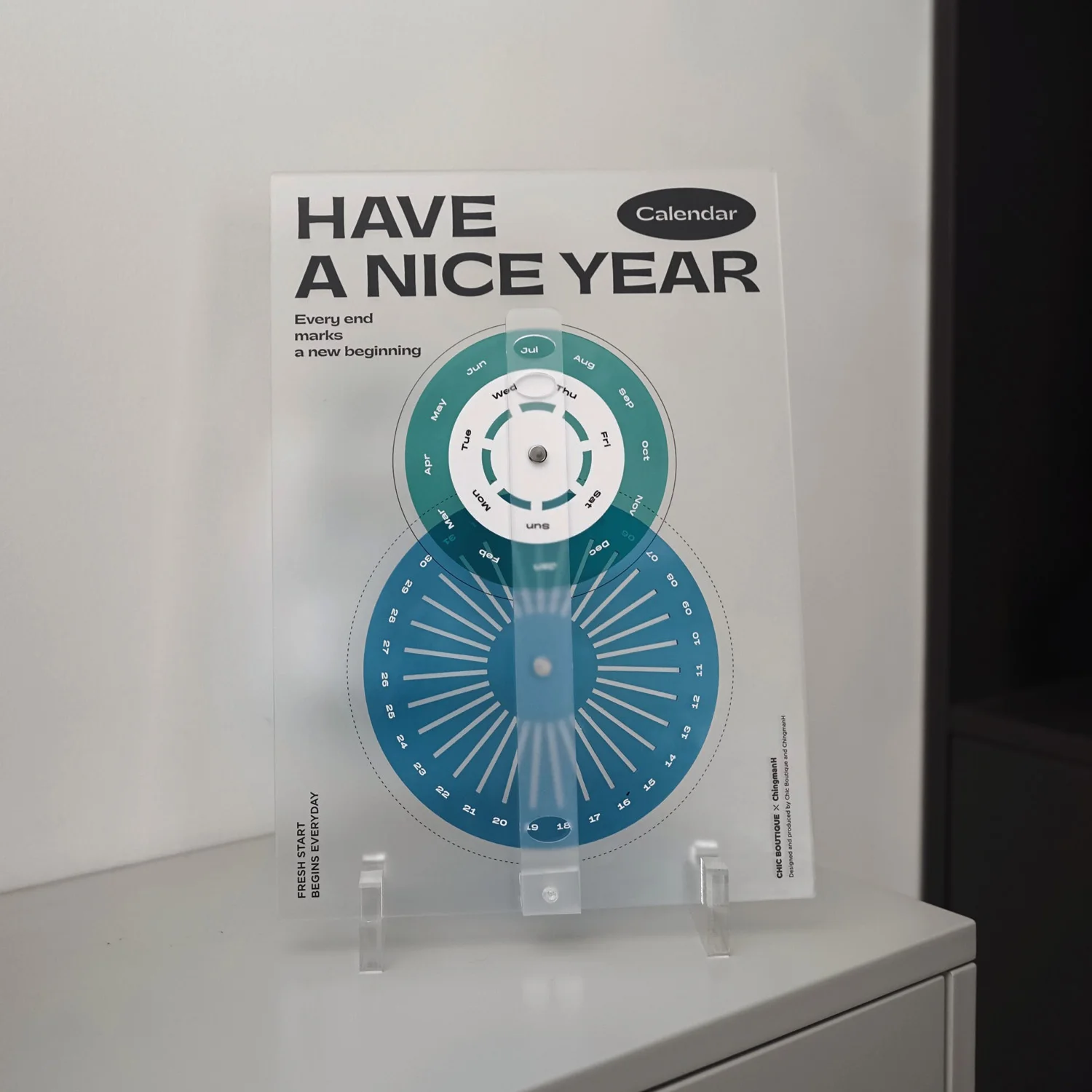 Индивидуальный настольный календарь, календарь, подарок, простое украшение, прозрачный акриловый дисплей