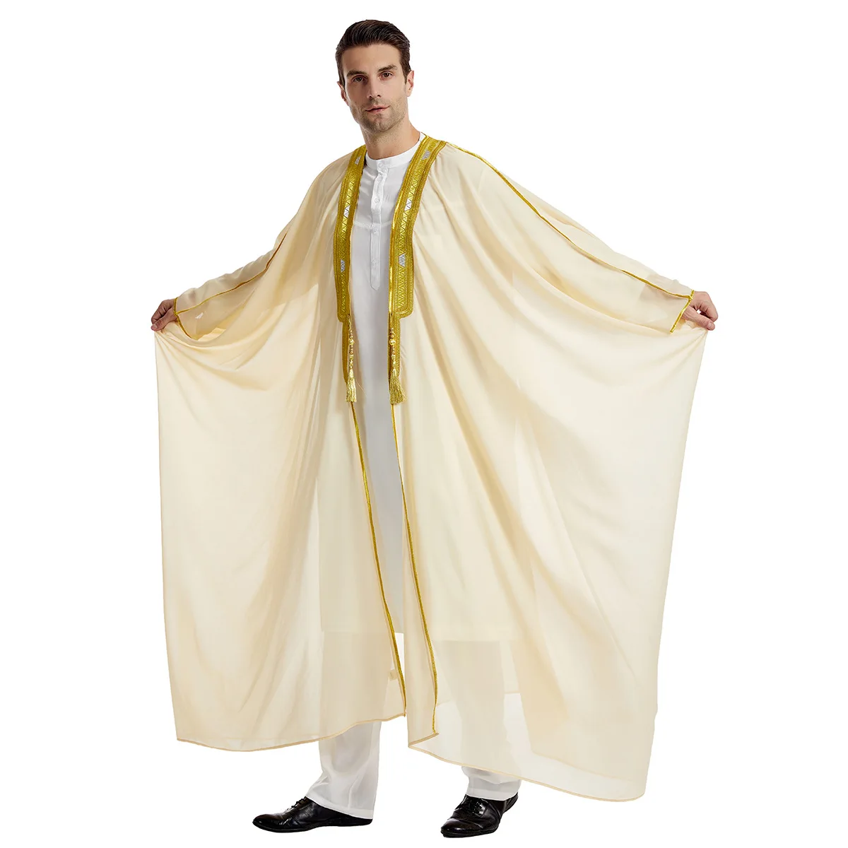 Factory Direct Sales Breathable Polyester Men Muslim Clothing Islamic Arabic Thobe