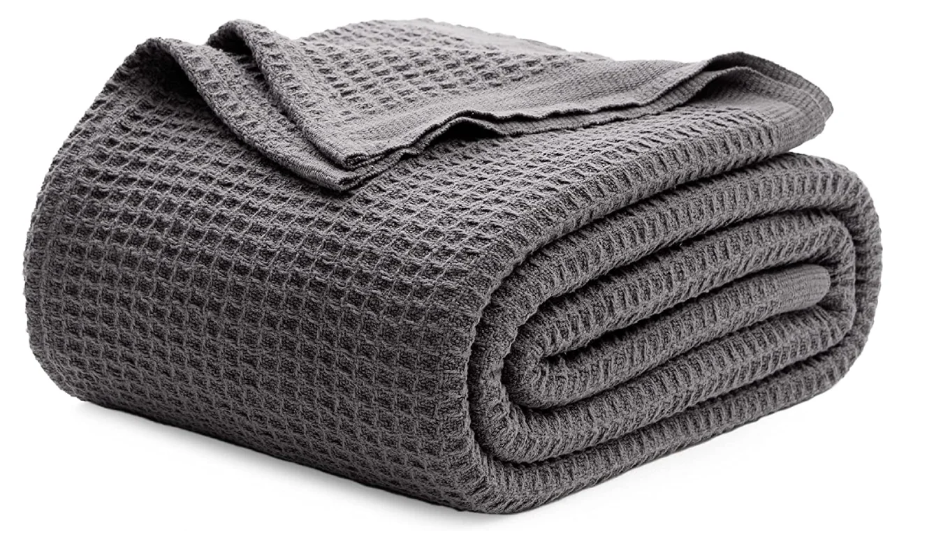 High Quality 100%Cotton Hospital Thermal Cellular Blanket Waffle Blanket For Hospital