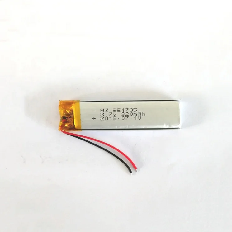 Горячая продажа 551735 3 7 v 320mah литий-полимерный 4 2 литий-ионный аккумулятор аккумуляторная батарея