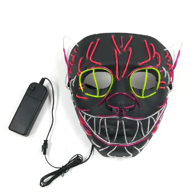 Halloween Decoration Light Up Mask Neon EL Wire Rave LED party mask