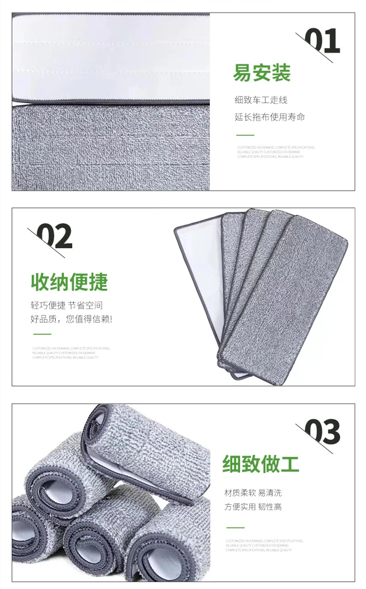 
High quality microfiber mop head replacement refill fit flat squeeze mops washable household cleaning tool spare parts mop pad 
