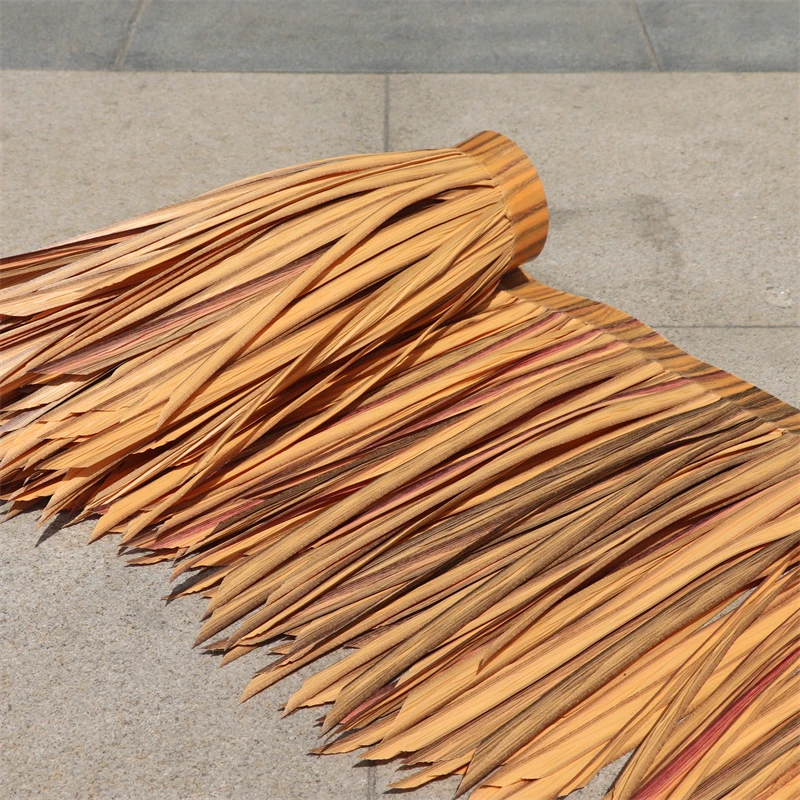 Factory Wholesale Ecofriendly Pvc Pe Plastic Roof Artificial Synthetic African Tropical Palm Thatch Roofing