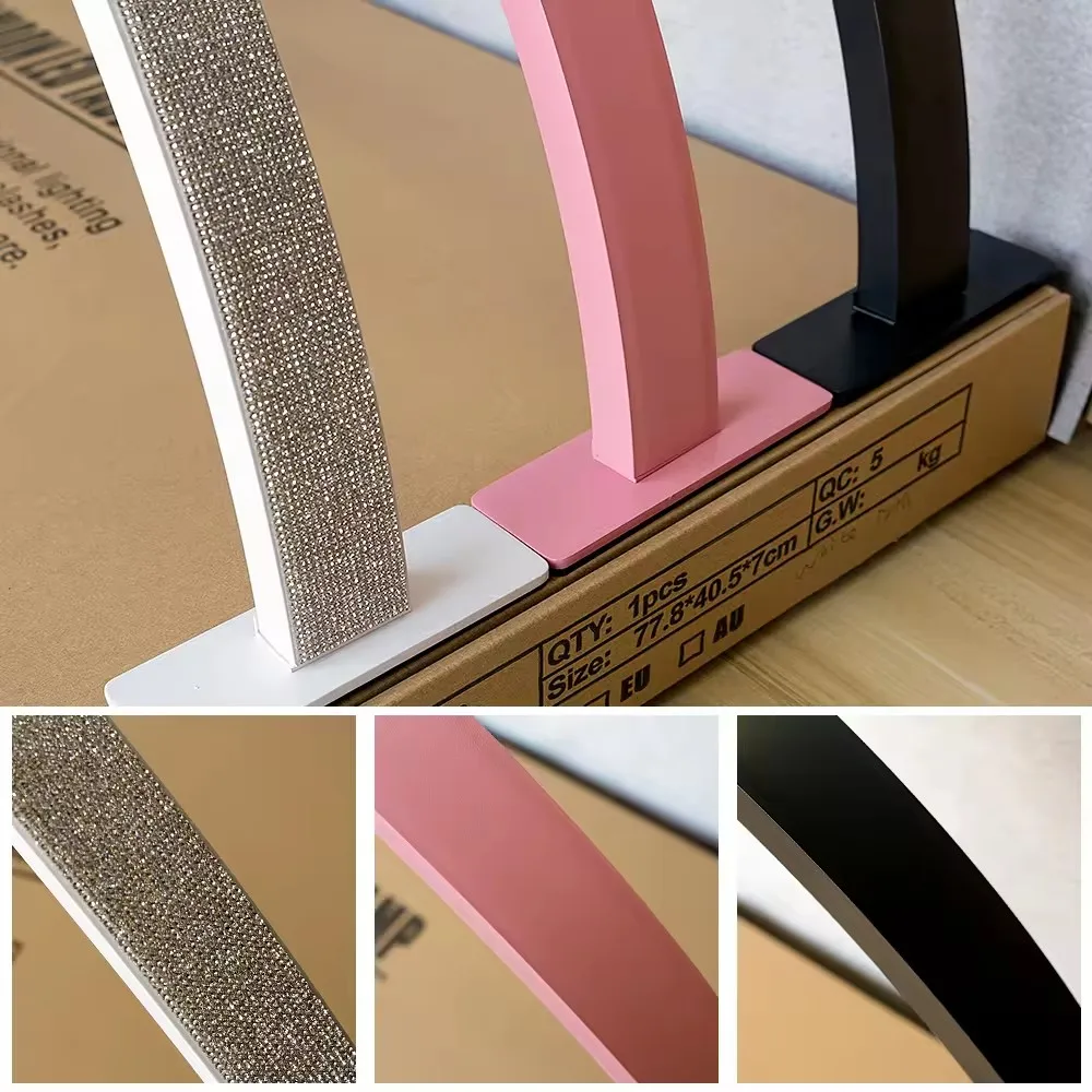 customizable Beauty with Phone Holder for Eyelash Extensions with floor 30W40W50W65W half moon light