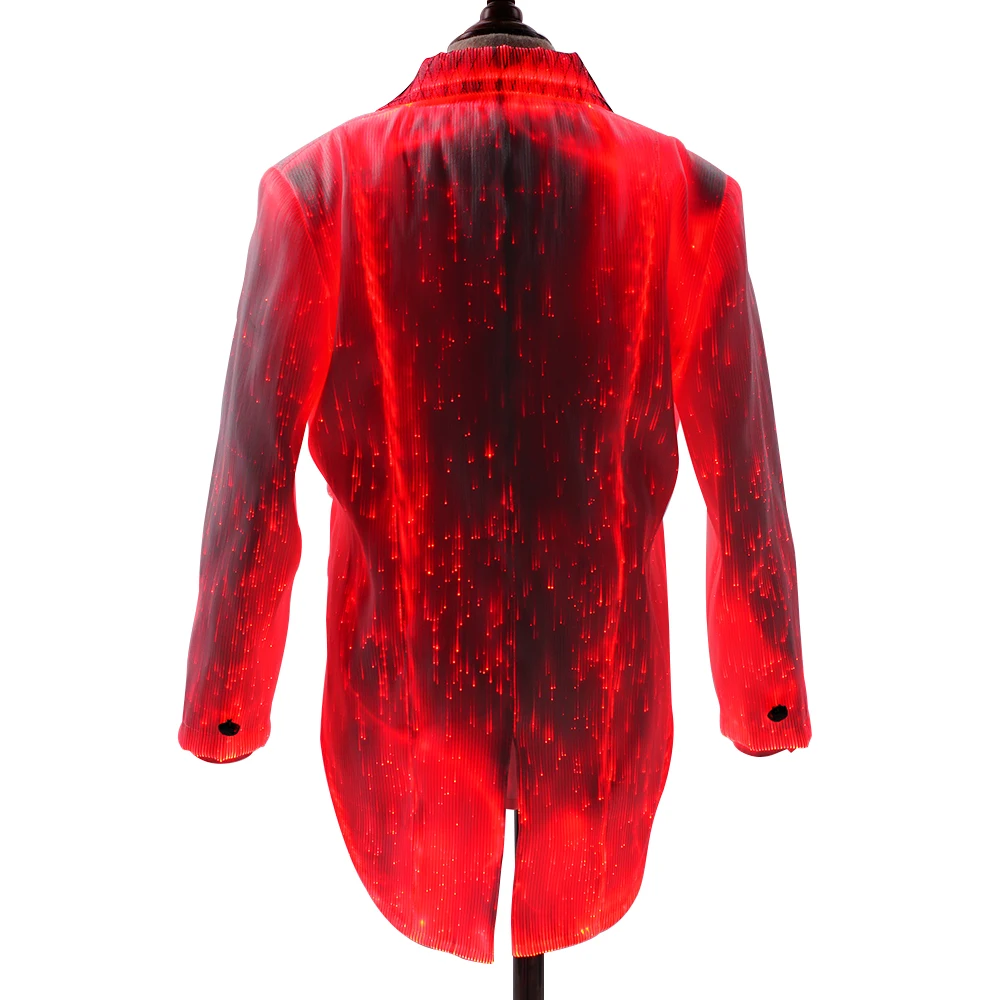 2019 Новое поступление, модный светодиодный светящийся Детский костюм из волоконно-оптической ткани, белый свадебный костюм, смокинг для мальчиков boby