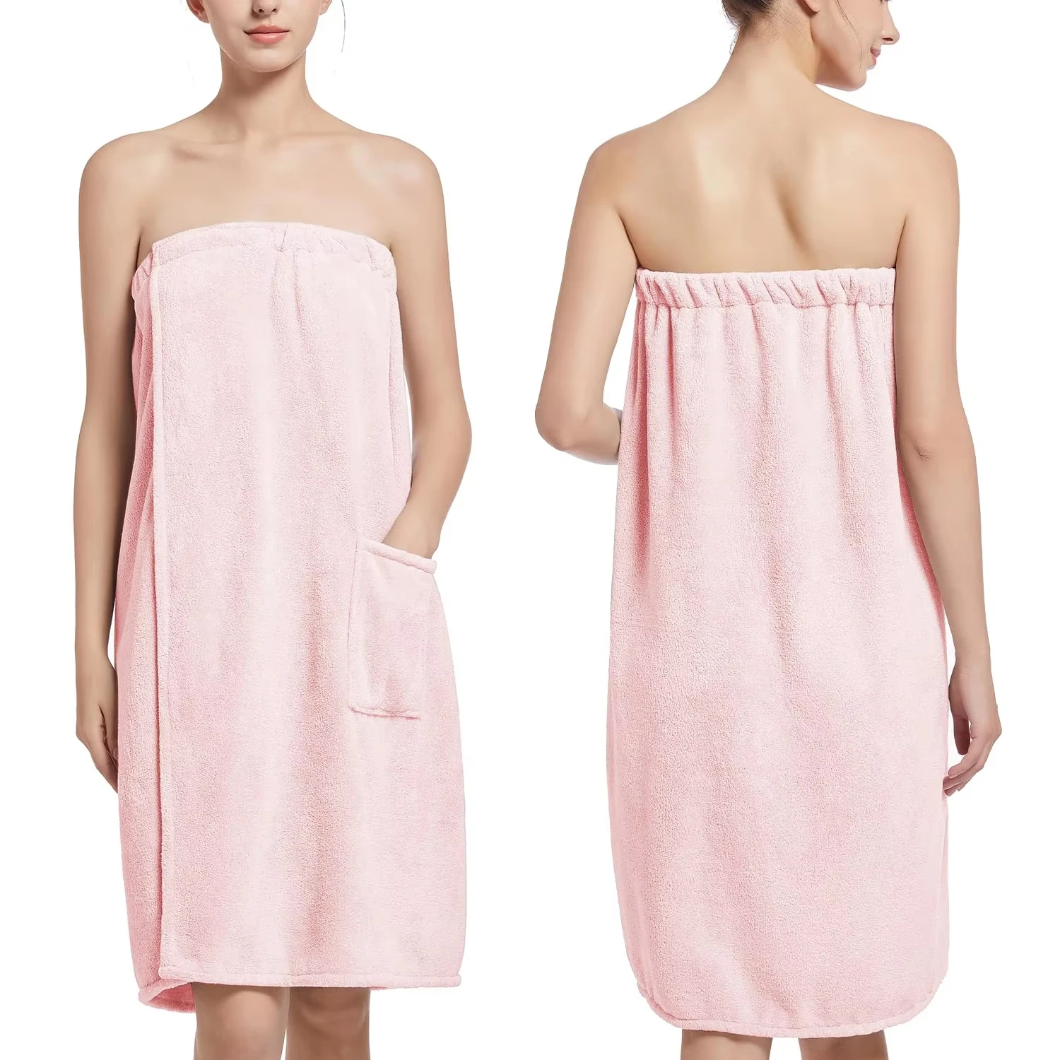 Custom Logo Shower Body Wrap Absorbent Magic Dry Microfiber Bath Skirt Beauty Salon Women Bath Towel Spa Ladies Bath Skirt
