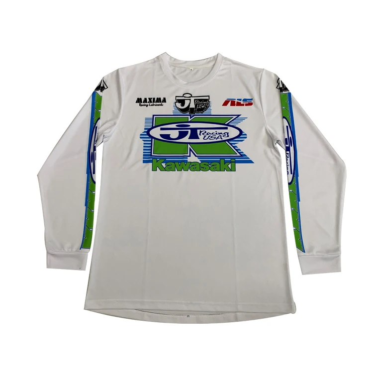 TOP Quality Custom Sublimation BMX Jersey 100% Polyester Mesh Motocross Long Sleeves Jerseys
