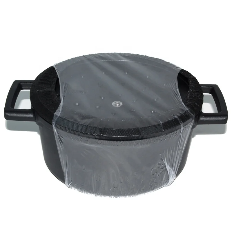 High quality black die cast aluminum casserole with cast lid induction oven