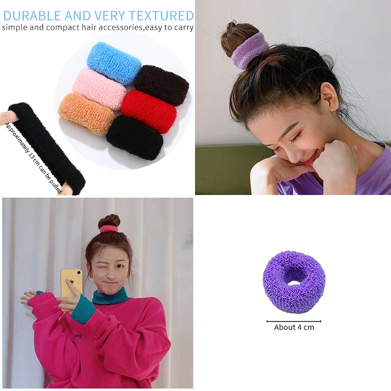 Women Girls Cute Knitting Solid Elastic Hair Bands Children Soft Scrunchies Hair Ties Kids Hair Accessories Set