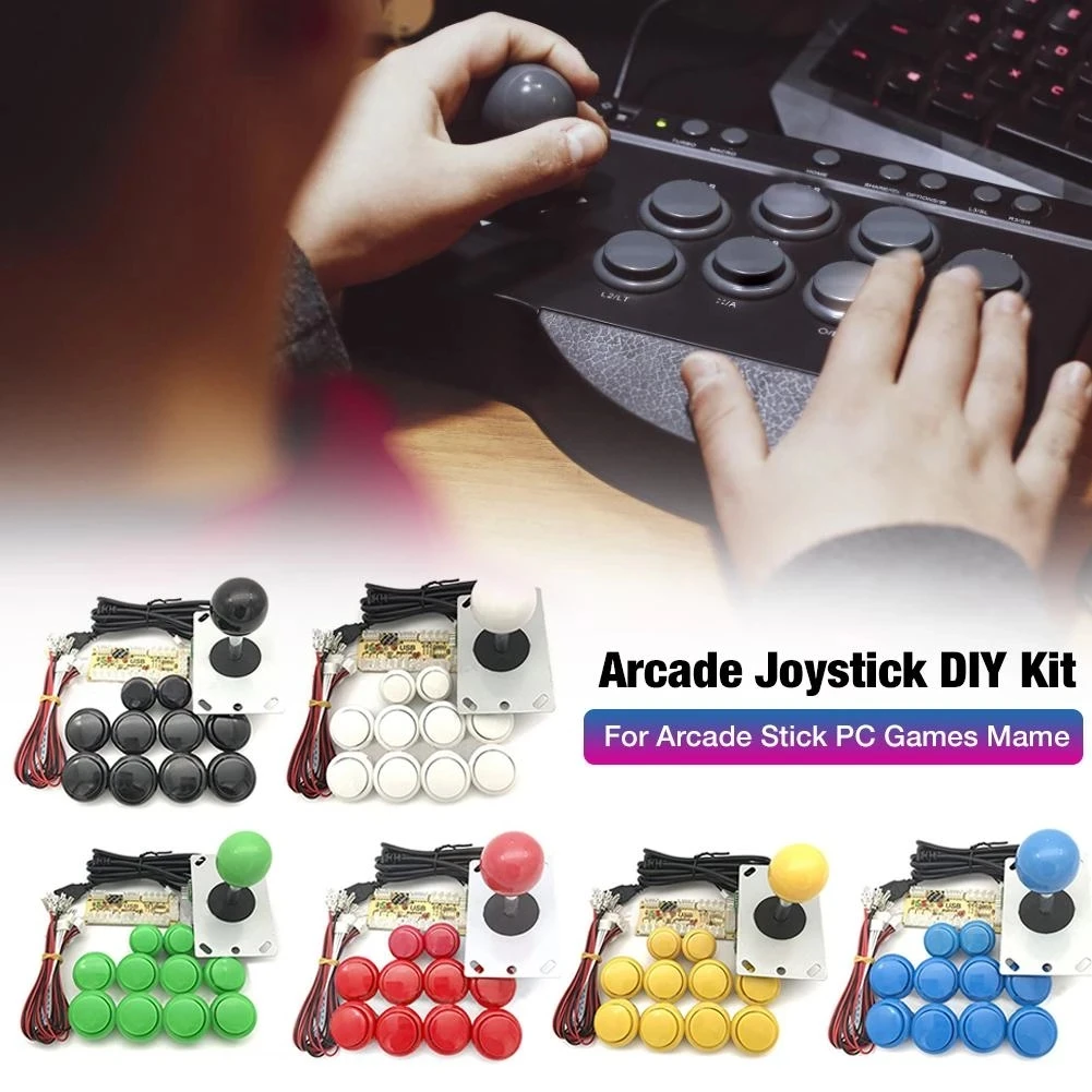 Manufacturer direct sell game accessories zero delay different buttons & joysticks DIY arcade cabinet kit