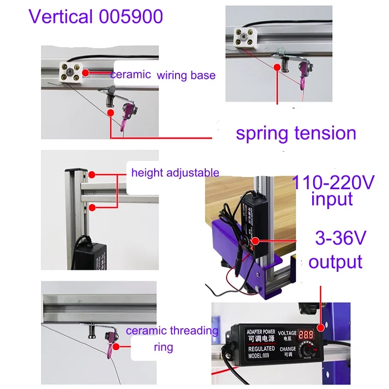 horizontal  vertical  hot wire foam cutter desktop  foam cutter Table edge and table top fixed hot wire foam cutting machine