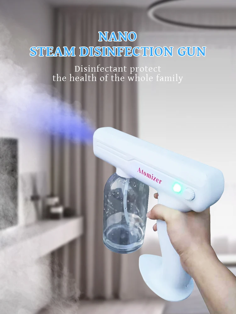 
Handheld rechargeable nano spray atomization mist battery power sprayer atomizing sterilizer atomizer water fog machine gun 